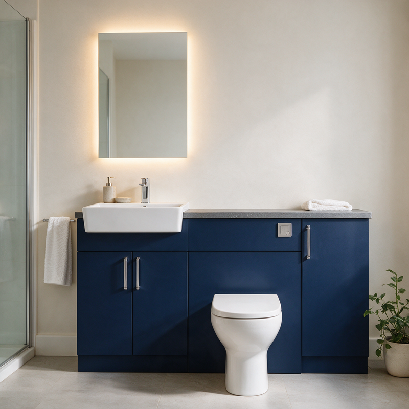 Oliver 1500 Navy Blue Fitted Furniture Combination
