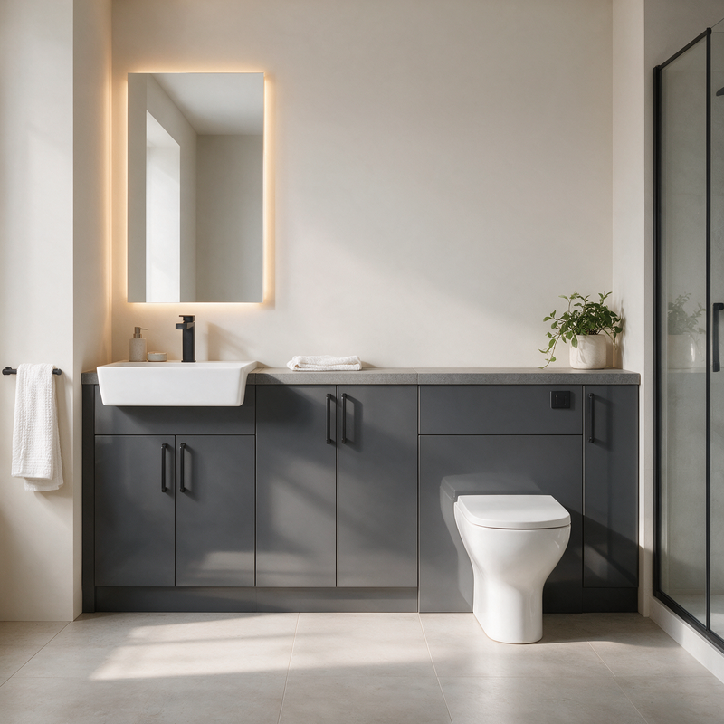 Oliver 2000 Gloss Anthracite Fitted Furniture Combination