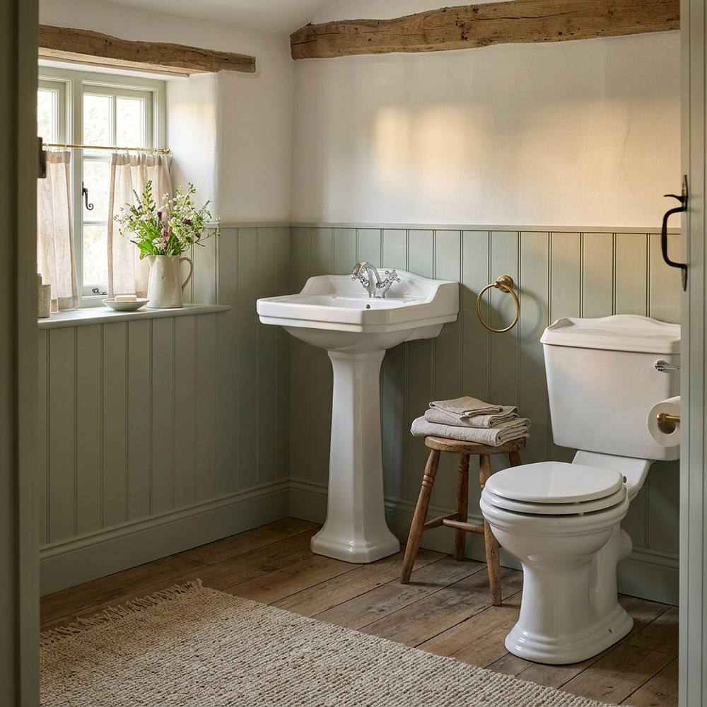 Hartwell Traditional Toilet with Basin and Pedestal Set