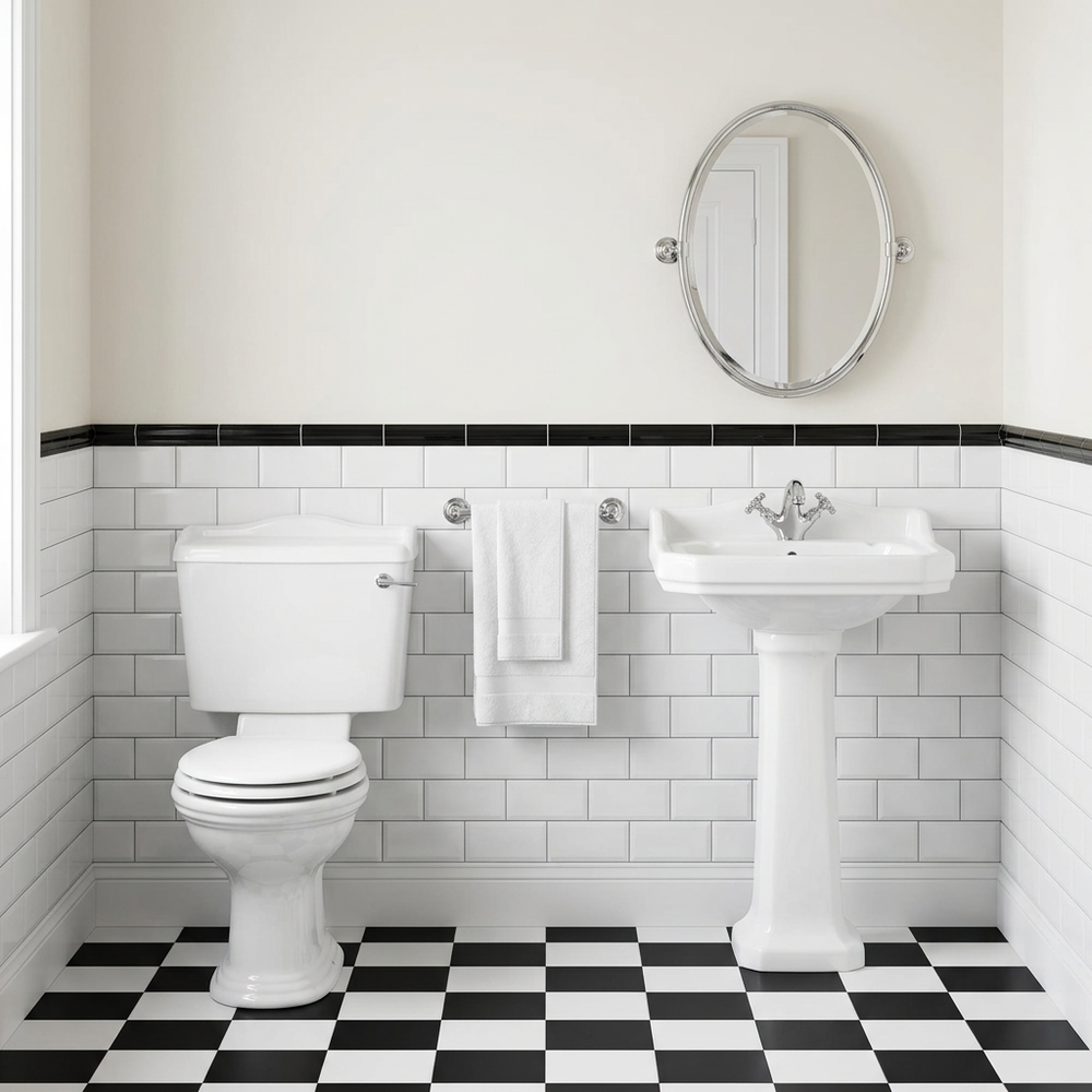 Hartwell Traditional Toilet with Basin and Pedestal Set
