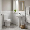 Charlie Comfort Height Toilet with Basin and Pedestal