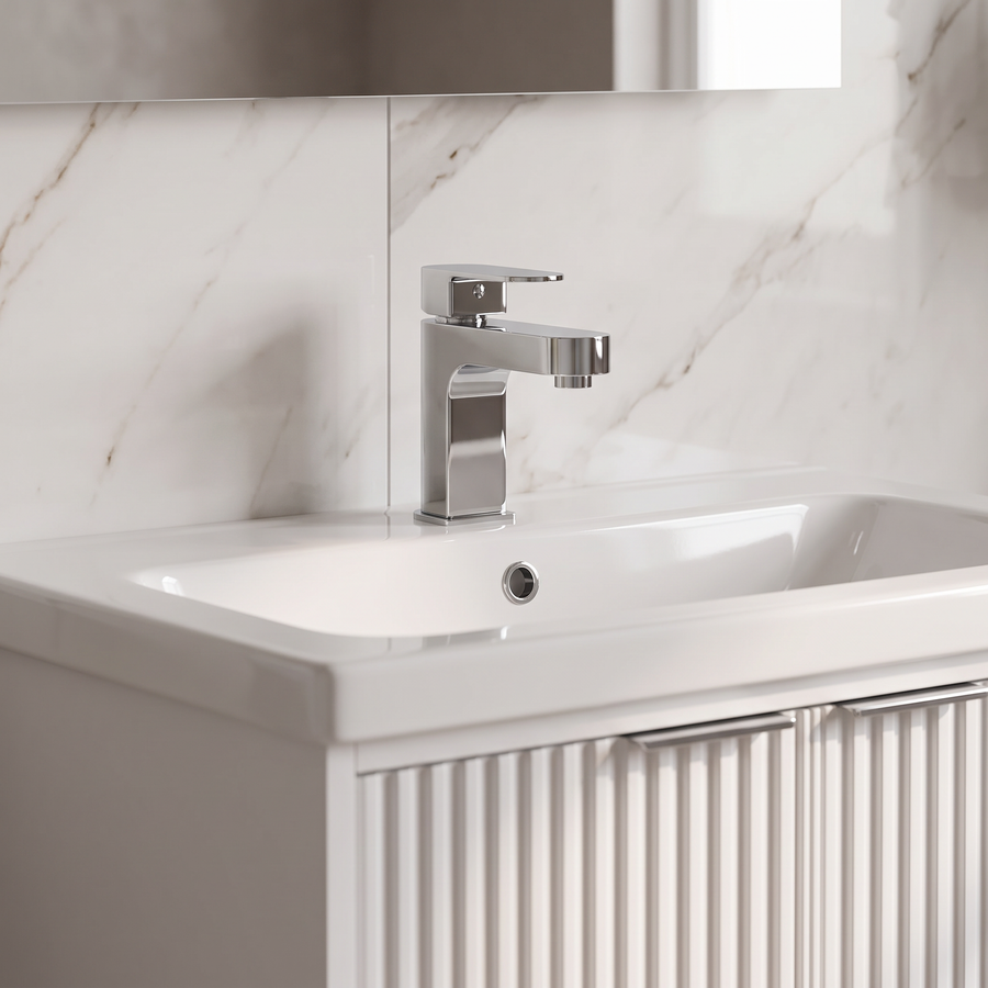 Linnea White Complete Bathroom Suite with 1700mm Whirlpool Shower Bath, Vanity Unit, Toilet, Shower & Heated Towel Rail