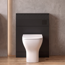 Linnea 700mm Black Wall Hung Vanity Unit with 1200mm Odessa Shower Enclosure Suite