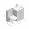 Mercury Matt Grey Vanity and WC Unit Combination Suite