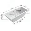 1700mm Slim Double Ended Acrylic Bath
