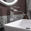 Sonix 600mm White Wall Hung Bathroom Vanity Unit with Basin, Tap & Waste