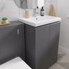 Mercury Matt Grey Vanity and WC Unit Combination Suite