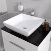 Sonix 600mm White Wall Hung Bathroom Vanity Unit with Basin, Tap & Waste