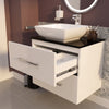 Sonix 600mm White Wall Hung Bathroom Vanity Unit with Basin, Tap & Waste