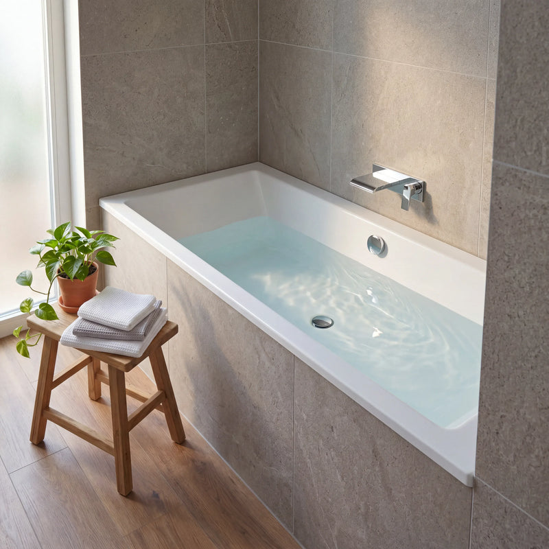 1700mm Slim Double Ended Acrylic Bath