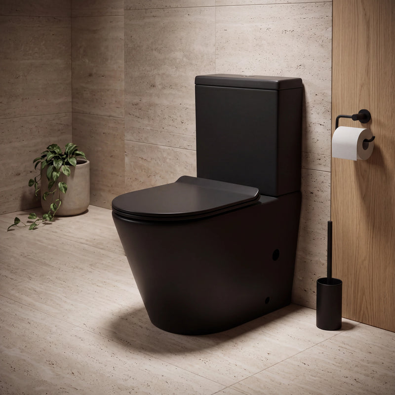 Alessio Black Close-Coupled Toilet