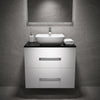 Sonix 600mm White Wall Hung Bathroom Vanity Unit with Basin, Tap & Waste