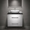 Sonix 600mm White Wall Hung Bathroom Vanity Unit with Basin, Tap & Waste