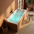 1700 x 700mm 16 Jets Double Ended Whirlpool Bath with Optional 12 Jet Air Spa System