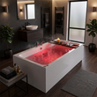 1800 x 1100mm 16 Jets Double Ended Whirlpool Bath with Optional 12 Jet Air Spa