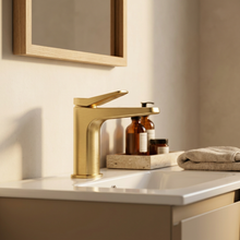 Smart Digital Shower Suite with 900mm Odessa Quadrant Enclosure, Elvia Vanity Unit & Wall Hung Toilet - Brushed Brass