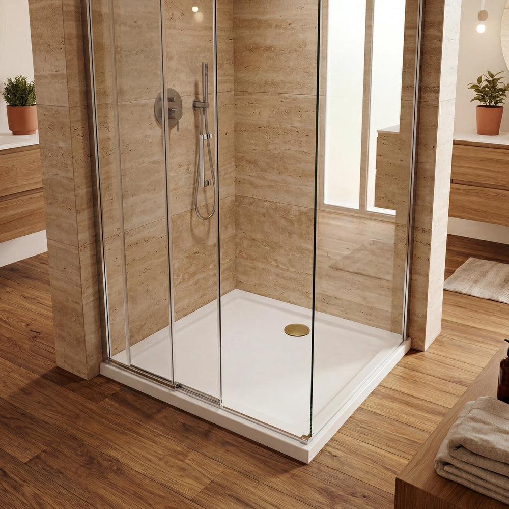 Stone Resin Square Shower Tray 760mm x 760mm with Waste