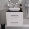 Sonix 600mm White Wall Hung Bathroom Vanity Unit with Basin, Tap & Waste