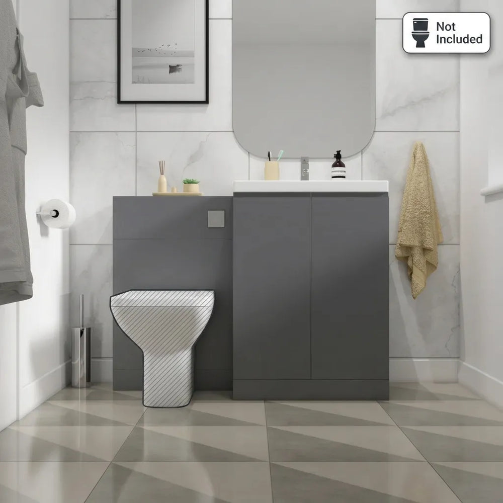 Mercury Matt Grey Vanity and WC Unit Suite