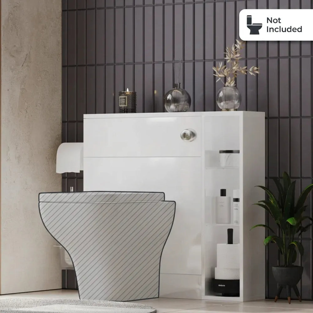 Form 800mm White Back To Wall Combination Unit