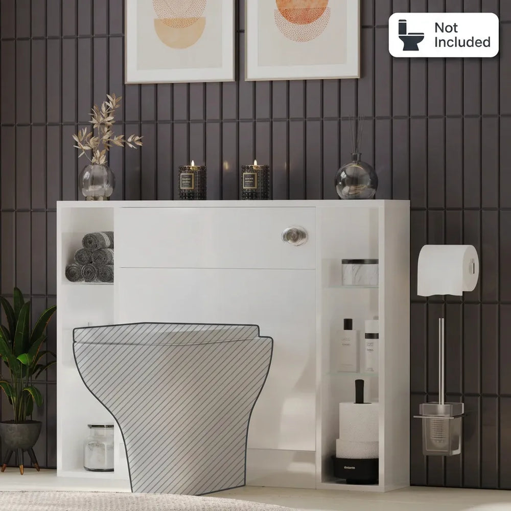 Form 1000mm White Back To Wall Combination Unit