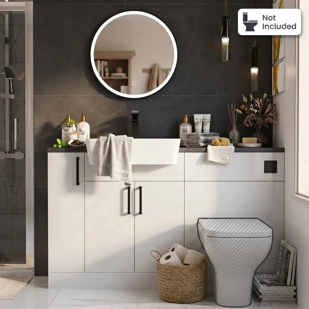 Oliver Modern Gloss White Fitted Furniture Combination