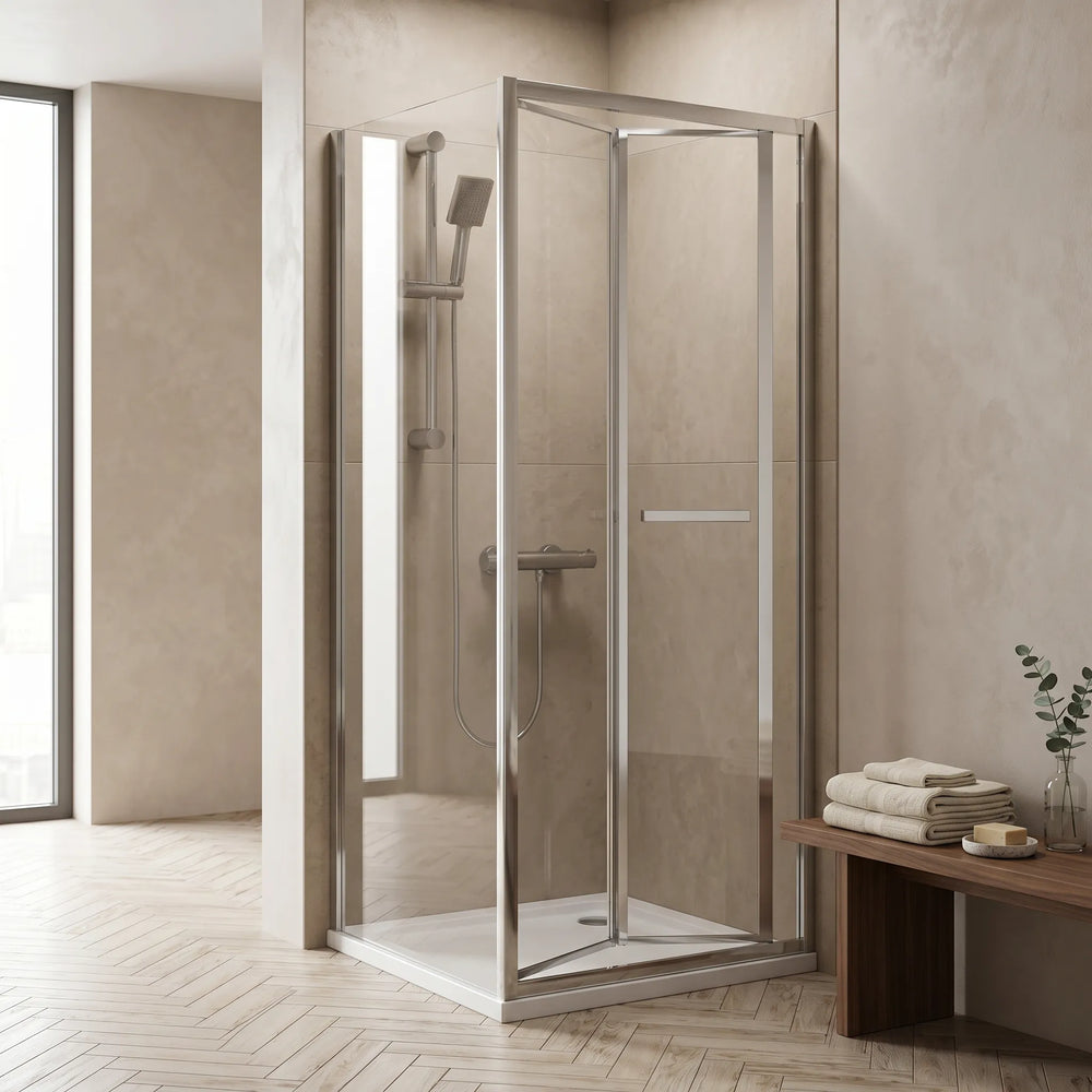 Bifold 700mm x 700mm Square Shower Enclosure Radiant