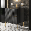 Elvia 600mm Black Vanity Unit with Black Basin