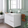 Elvia 950mm White Vanity Unit