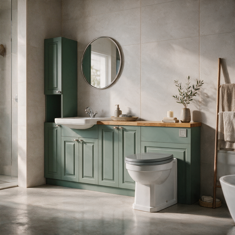 Oliver 2100 Sage Traditional Fitted Furniture Combination with Tall Boy