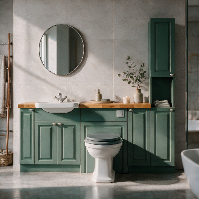 Oliver 2000 Sage Traditional Fitted Furniture Combination with Tall Boy