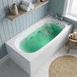 1300 x 700mm Petite 6 Jet Whirlpool Single Ended Bath