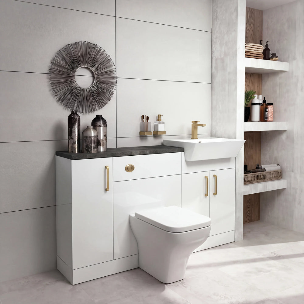 Oliver Modern Gloss White Fitted Furniture Combination