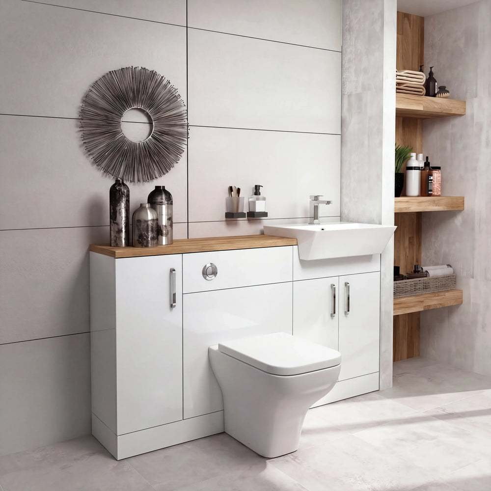 Oliver Modern Gloss White Fitted Furniture Combination