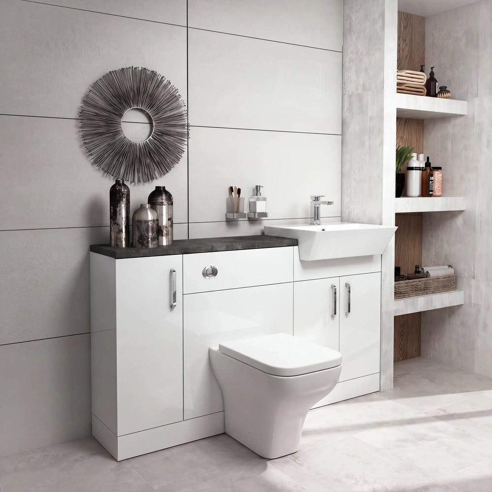 Oliver Modern Gloss White Fitted Furniture Combination