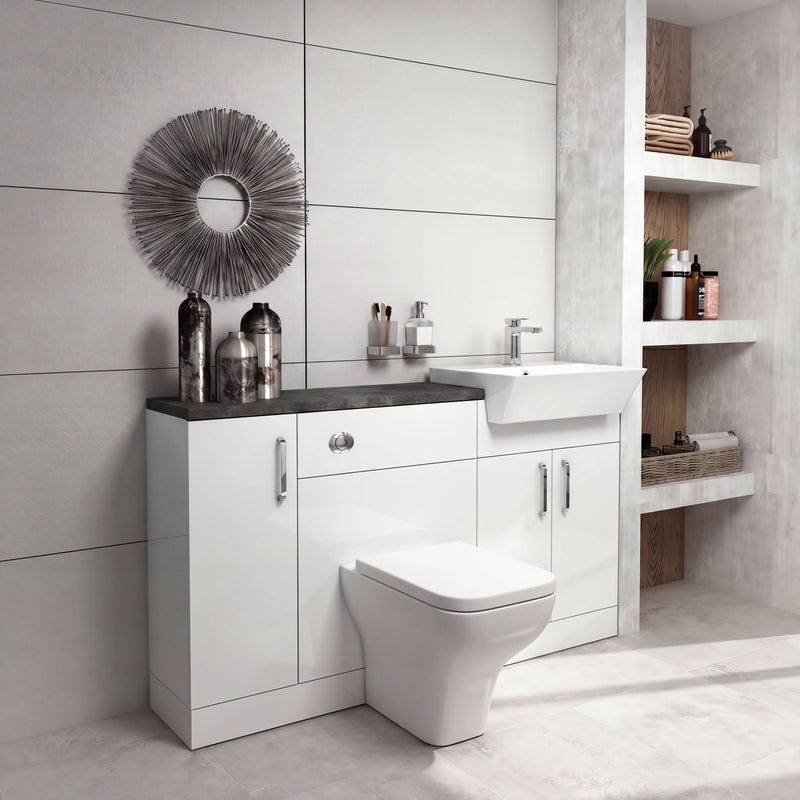 Oliver Gloss White Fitted Furniture Combination