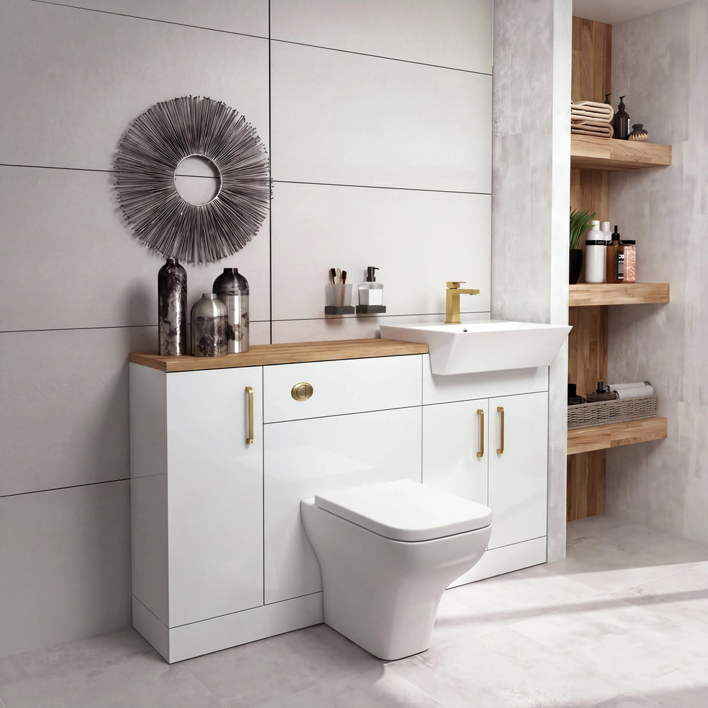 Oliver Modern Gloss White Fitted Furniture Combination