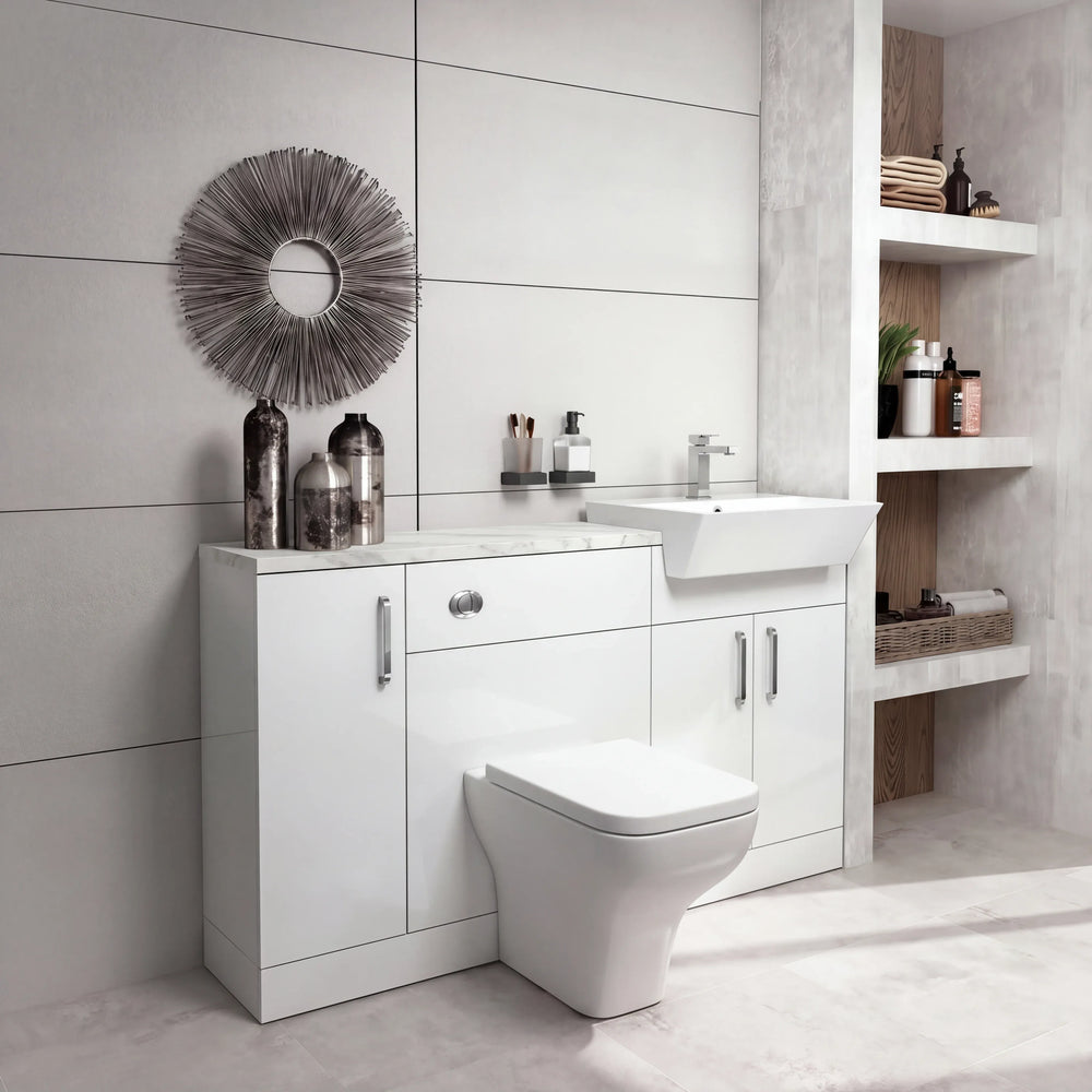 Oliver Modern Gloss White Fitted Furniture Combination
