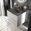 Elvia 600mm White Vanity Unit with Black Basin