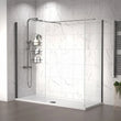 Radiant shower enclosure fitted in a modern bathroom