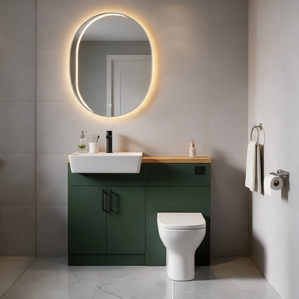 Oliver 1100 Matt Green Fitted Furniture Combination