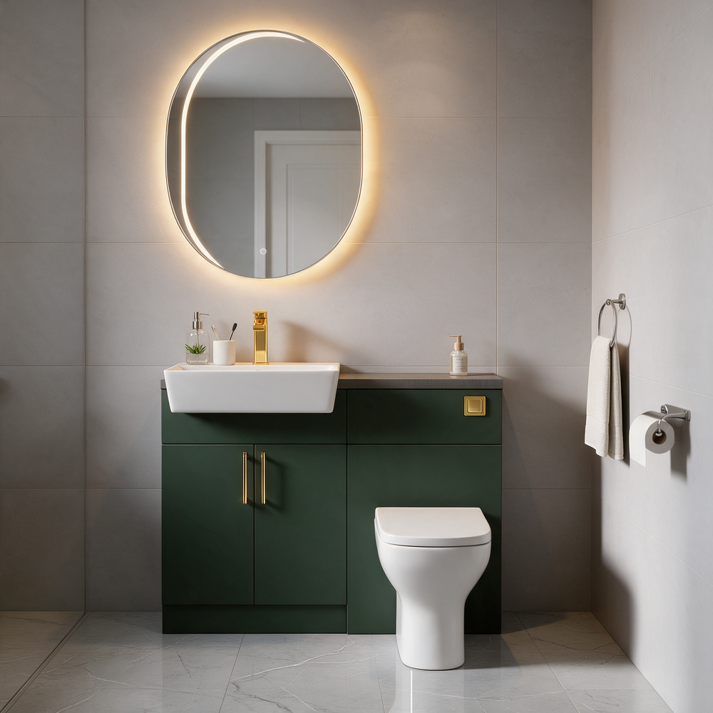 Oliver 1100 Matt Green Fitted Furniture Combination