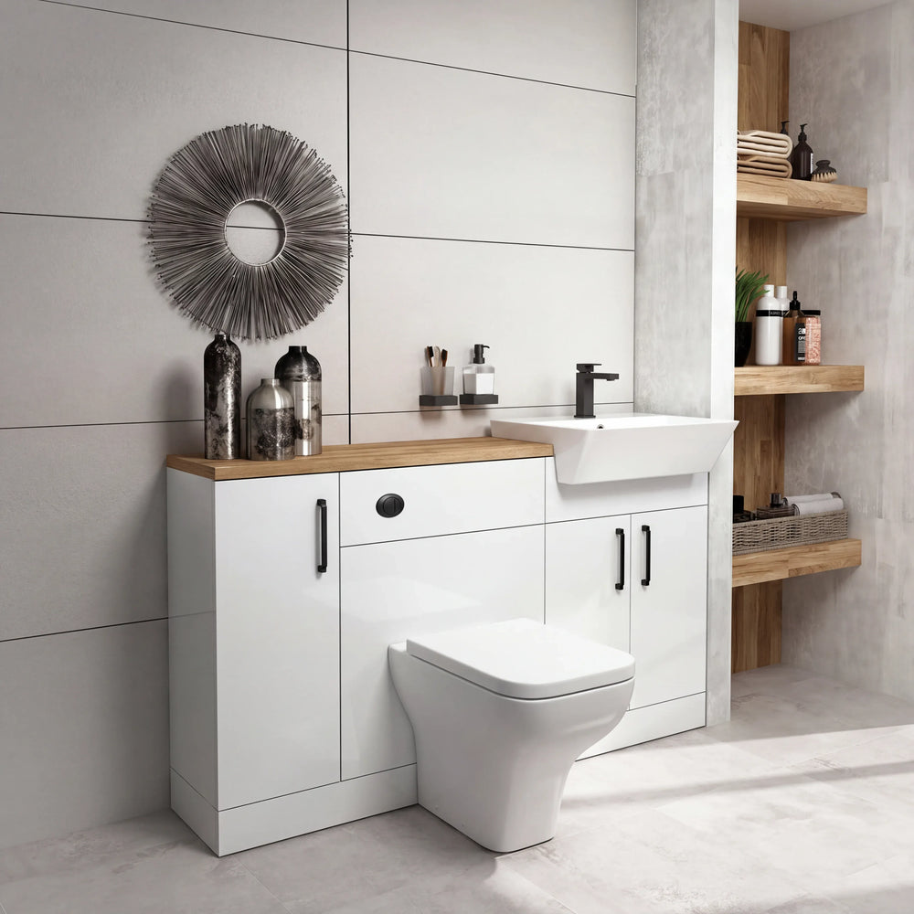 Oliver Modern Gloss White Fitted Furniture Combination