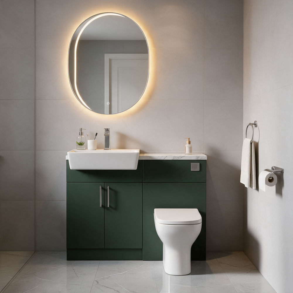 Oliver 1100 Matt Green Fitted Furniture Combination
