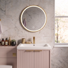 Linnea Cashmere & Brushed Brass Complete Bathroom Suite with 1700mm Fluted Freestanding Bath, Vanity Unit, Toilet & Accessories
