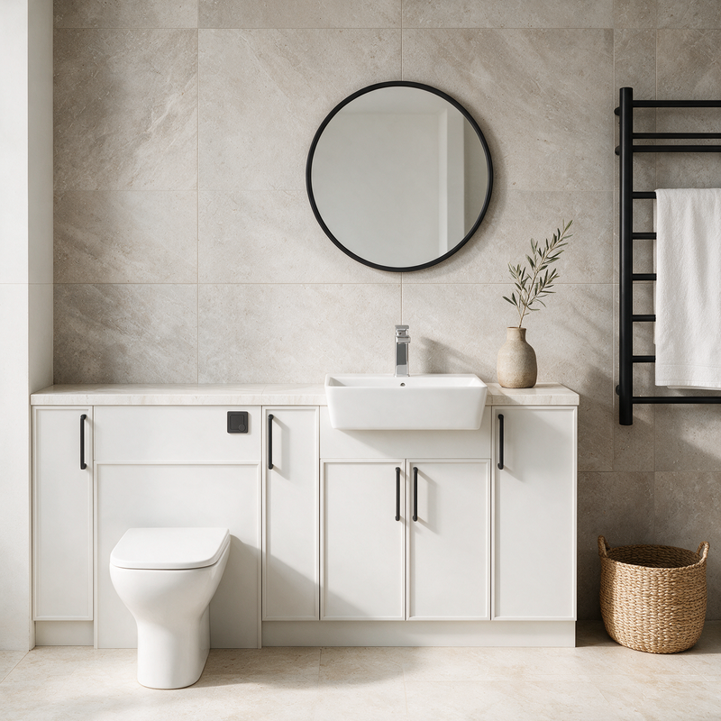 Oliver 1900 Matt White Slim Shaker Fitted Furniture Combination