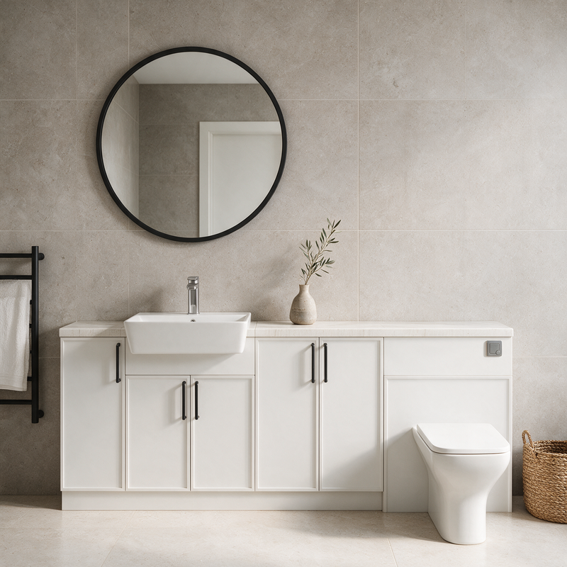 Oliver 2100 Matt White Slim Shaker Fitted Furniture Combination
