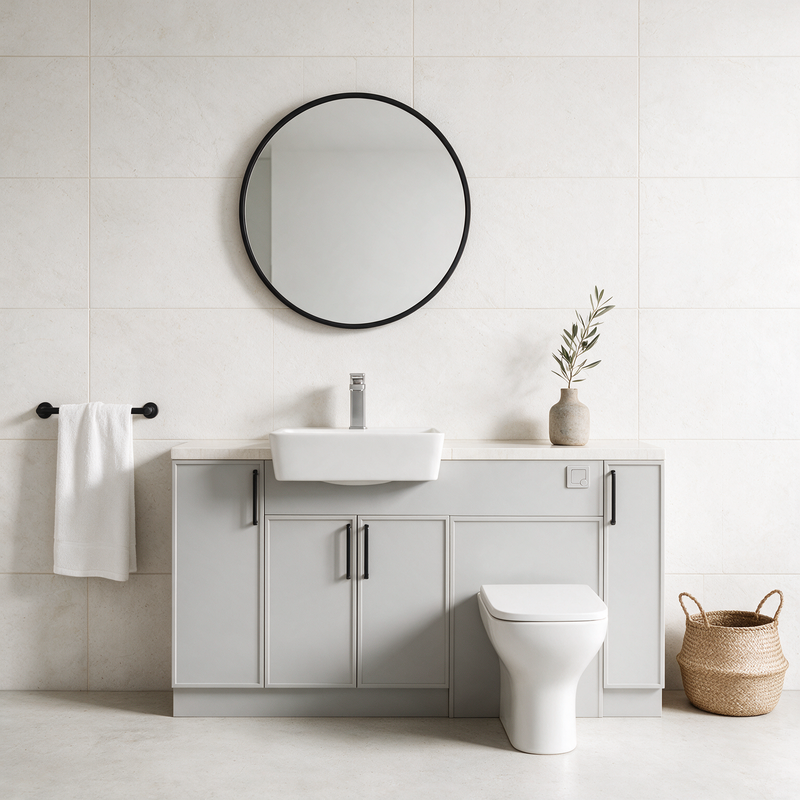 Oliver 1600 Dust Grey Slim Shaker Fitted Furniture Combination