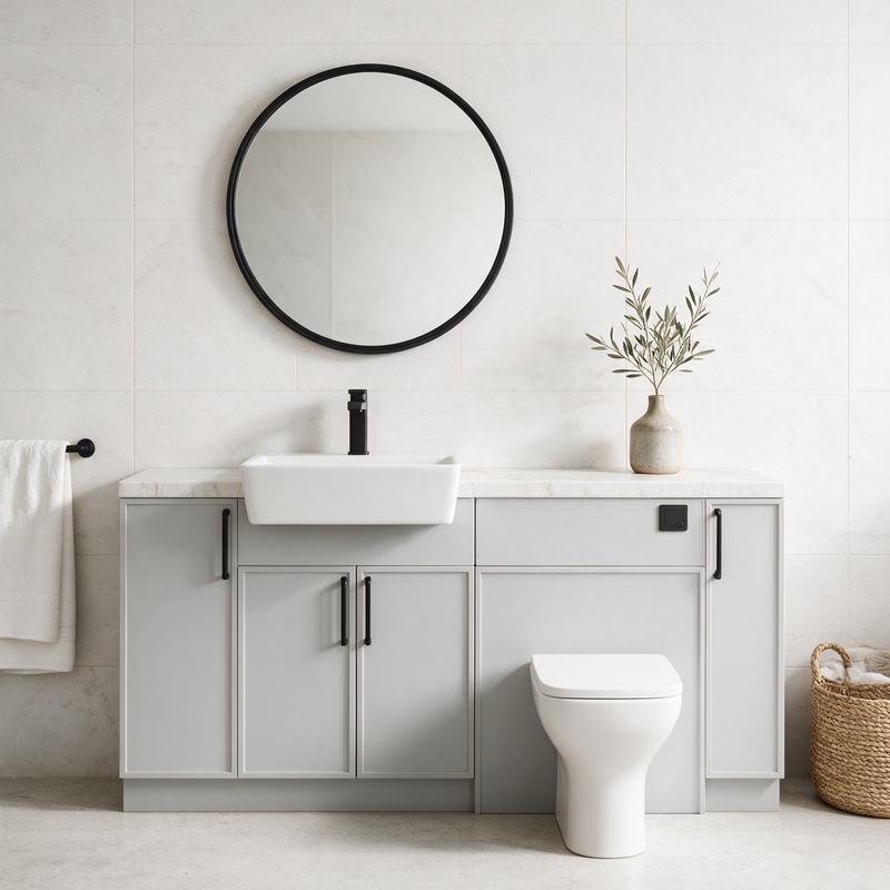Oliver 1700 Dust Grey Slim Shaker Fitted Furniture Combination