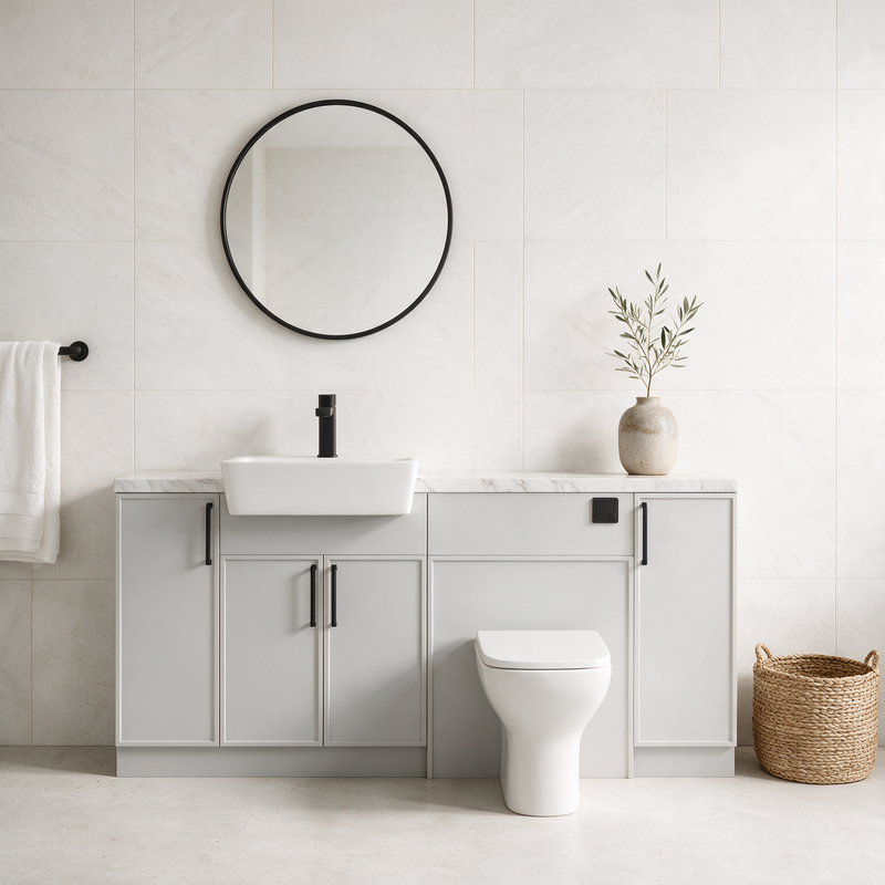 Oliver 1800 Dust Grey Slim Shaker Fitted Furniture Combination